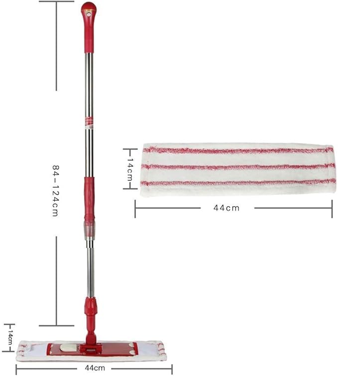 Mop - Wet Mop Microfiber Mop Heavy Duty Floor Mop Aluminum Mop Adjustable Stainless Steel Handle Wet and Dry Clothes Floor Cleaning System