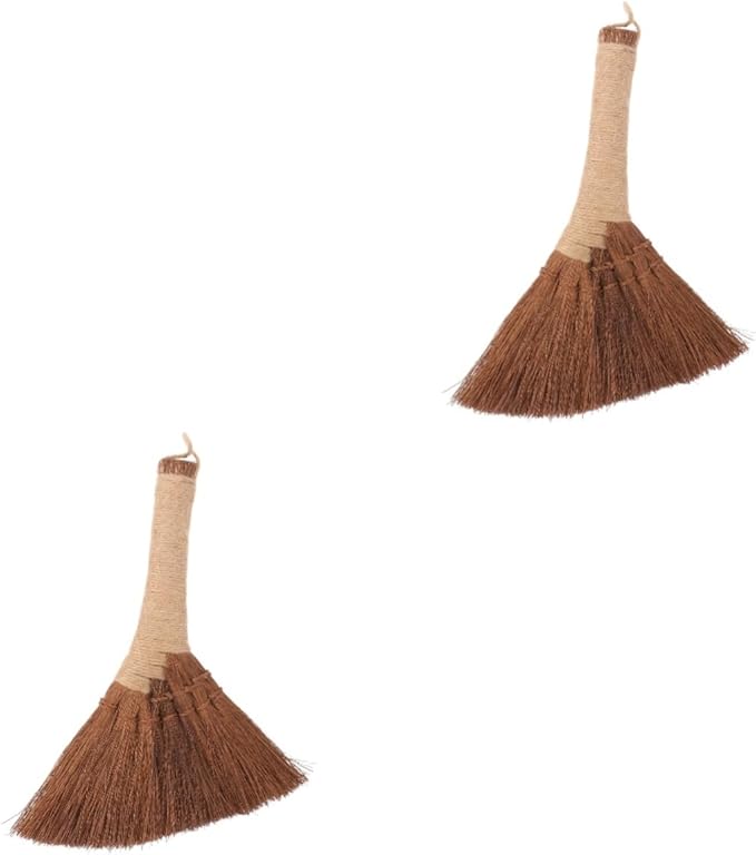 STOBAZA 2pcs Compact Cleaning Broom Tool for Household Use Lightweight Soft Bristle Dust Brush for Corners and Small Spaces for Home Cleaning