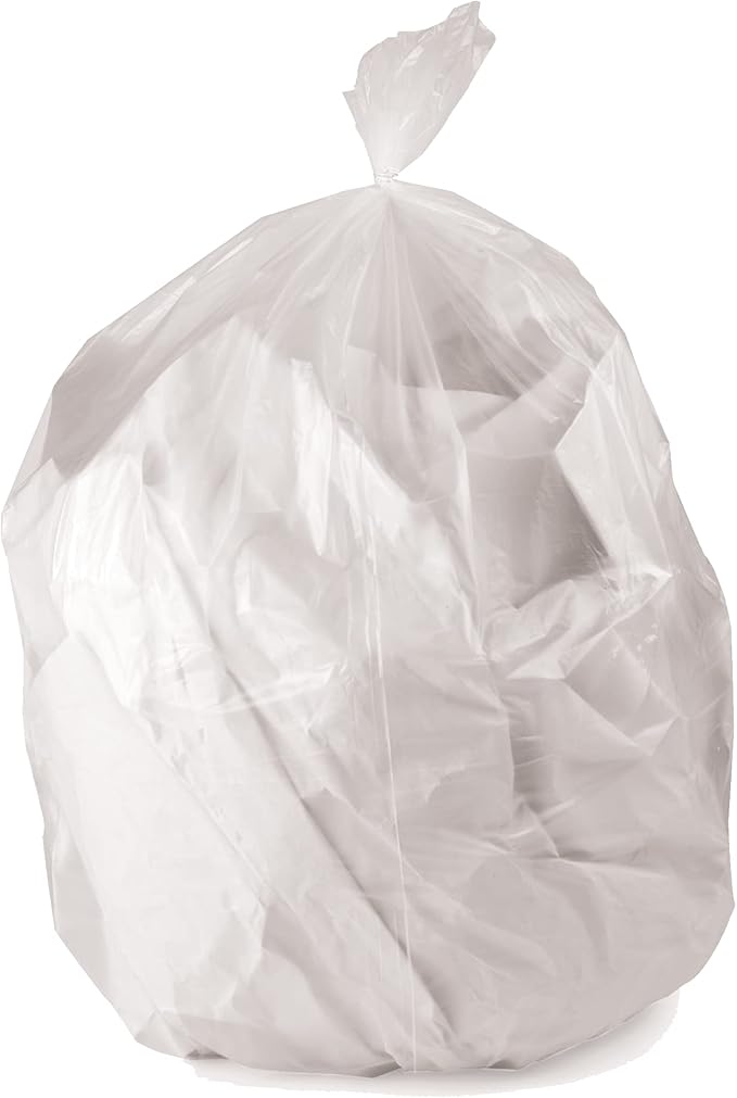 AccuFit 55 Gallon Can Liner by Heritage Bag Co. (100 Pack) 40x53 0.9mil Clear