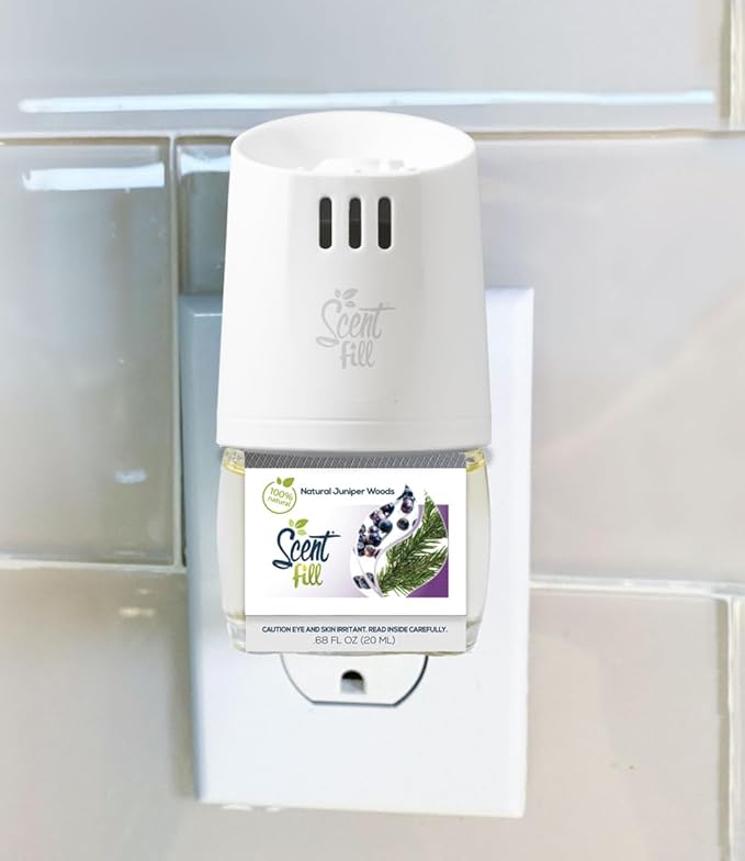 Scent Fill 100% Natural Juniper Woods Plug in Air Freshener Scented Oil Refills 3 Refills