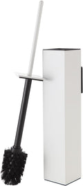 BGL Toilet Brush and Holder Set White Wall Mounted for Bathroom Square Design