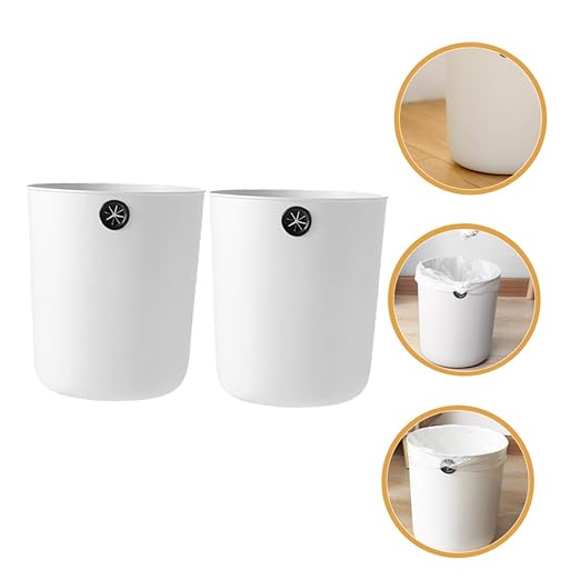 PRETYZOOM 2Pcs Small Trash Can Open Top Garbage Can for Bathroom Bedroom Kitchen Material Wide Application Wastebasket for Home and Office Compact Design