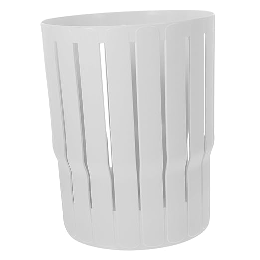 Tofficu Hollow Out Trash Can Thickened Wastebasket for Home Office Open Design Material Compact for Easy Discarding Bathroom Bedroom and Kitchen