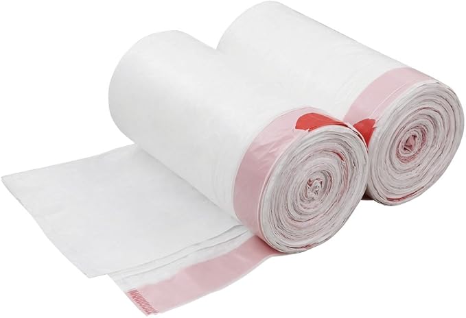 6 Gallon White Drawstring Trash Bags 120 Counts