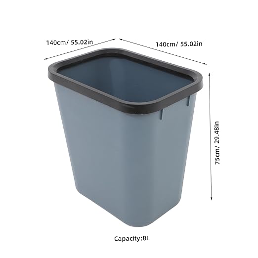 Luxshiny Capacity Trash Can Reinforced Garbage Bin for Home Office and Hotel Use Versatile Wastebasket with Stylish Design for Bedrooms Bathrooms and Kitchens