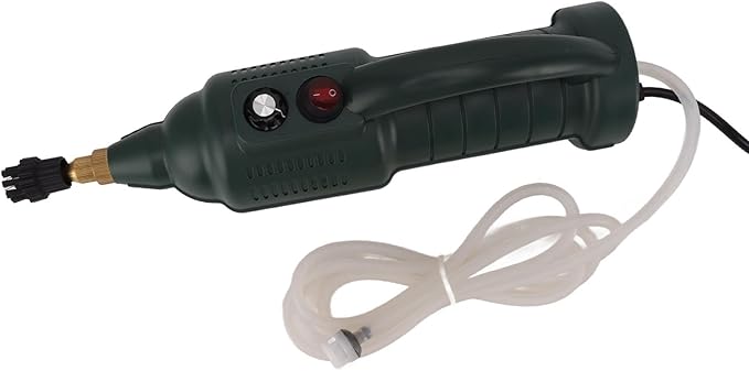 Handheld Steam Cleaner Highly Efficient Multipurpose Smart Operation Handheld Steam Cleaner with 3 Brush Heads for Kitchen (Military Green US Plug 220V)