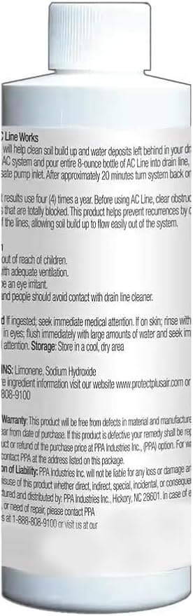 Probiotic HVAC Air Conditioner Condensate Line Build-Up Remover - AC Drain Cleaner and Deodorizer - 8 Fl Oz - 2 Pack