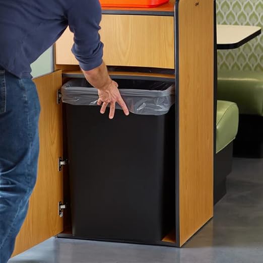 PRO&ampFamily 140 Qt. / 35 Gallon / 132 Liters Black Square Trash Can. Trash Bin Kitchen Garbage Can Waste Basket Recycle Bin