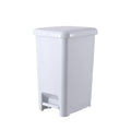 Superio Slim Trash Can with Foot Pedal – 6.5 Gallon Step-On Trash Can Plastic Garbage Can with Lid Trash Can for Bathroom Bedroom RV Kitchen Office Patio or Dorm – White Smoke