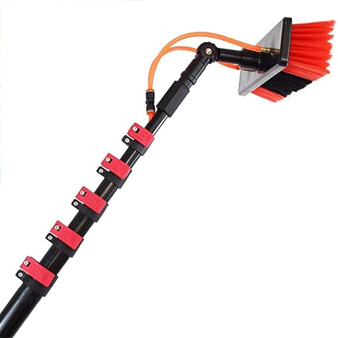 Water Fed Telespole Window Cleaning Extendable Brush Outdoor Window Solar Panel Cleaning High Window Cleaning Tools/6M