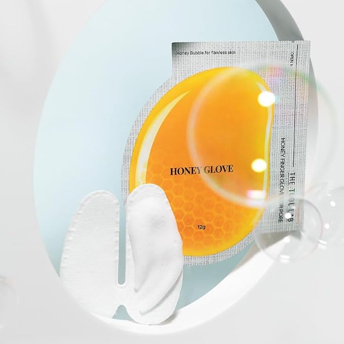 THE TOOL LAB Honey Glove Pore Cleanser Blackhead Remover Deep Pore Cleansing for Face Sebum Remover Pore Scrubber &amp Minimizer with Manuka Honey Bubble Foam Korean Skincare (4 Sheets)