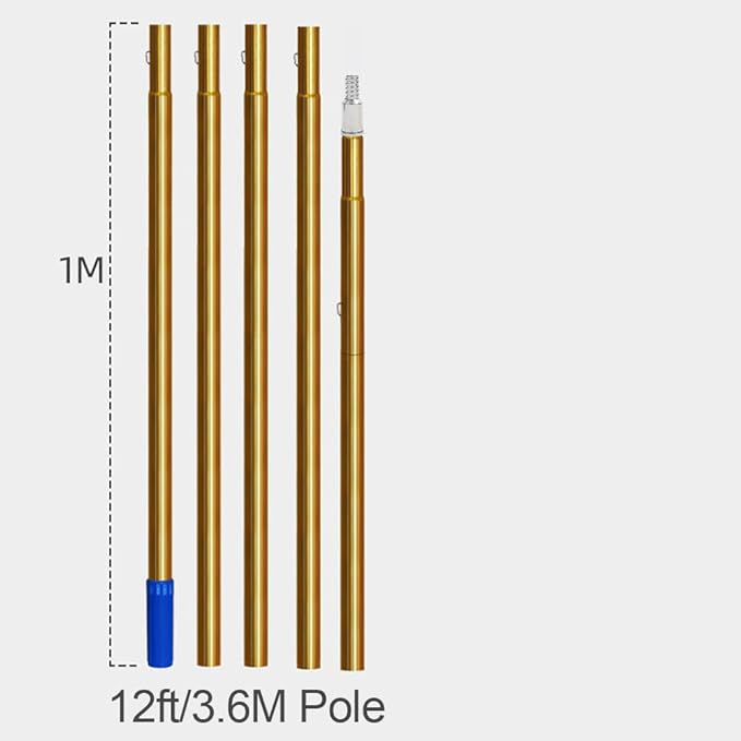 Water Fed Extendable Telescopic Window Cleaning Pole Window Cleaner Kit 3.6m/7.2m/9m Extended Cleaning Brush35cm Brush Head30FT/9M (12FT/3.6M)