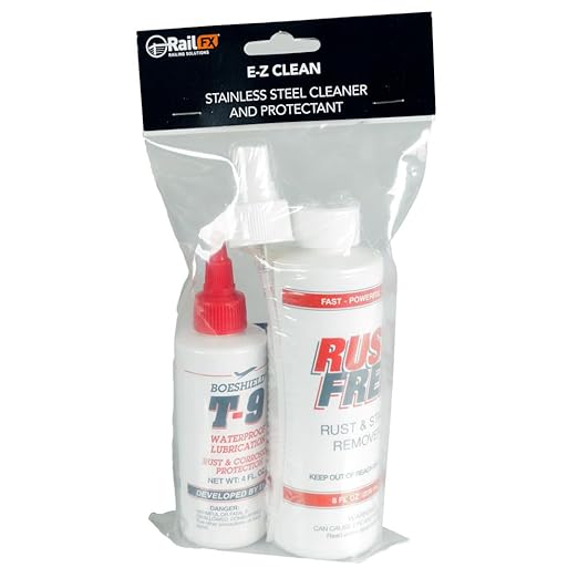 RFX-E-Z Clean/R Stainless Steel Cleaner and Protectant 8 oz. Spray-on Rust and Stain Remover and a 4 oz Bottle of protectant Dissolves Minor Corrosion and Leaves Protective Coating