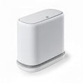 MUEE Dog Proof Trash Can 3 Gallon Slim Bathroom Trash Can with Locking Lid Compact Narrow Waste Bin for Bathroom Kitchen Office Bedroom White