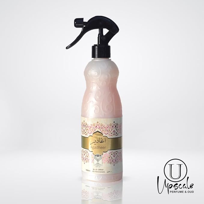 ††† Upscale Perfume &amp Oud co. Agadheer Air Freshener 480ML Fabric spray - Natural Aged Oud Scent - Odor Fighting Room Spray - long lasting Aroma for home