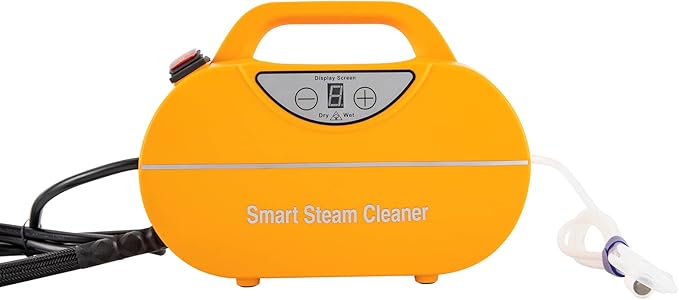 Handheld Steam Cleaner1800W Car Steam Cleaners 0.6Mpa Steam Cleaners for Home Wet and Dry Adjustable Portable Steam Cleaner with LED Torch for Upholstery Kitchen Bathroom Grout and Tile (Yellow)