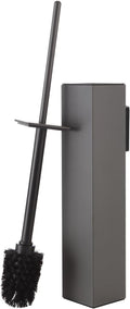 BGL Toilet Brush and Holder Set Gun Grey Wall Mounted for Bathroom Square Design
