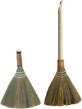 2pcs Manual Hand Woven Broom Compact Cleaning Broom for Home Office and Outdoor Use Includes and for and Sweeping