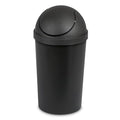 Sterilite 6 Pack SwingTop Wastebasket Round Trash Can w/Swing Top Lid 3 Gallon Black