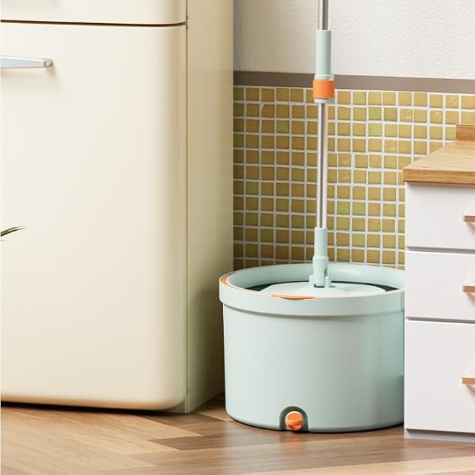 Hand Free Rotating Mop for Clean Water Separation Labor-Saving Flat for Household Use