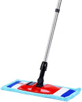 Mop - Professional Microfiber Hardwood Floor Mop Flat Mops with Pieces Reusable Washable Pads for Home and Office Wet or Dry Floor Cleaning