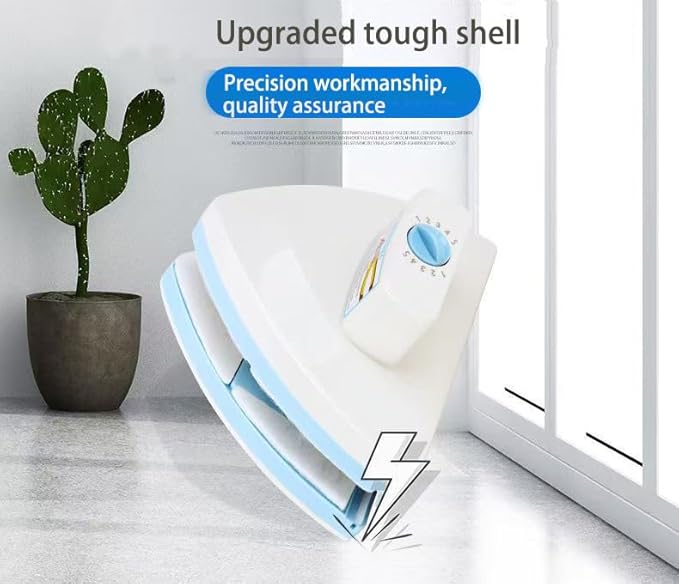 Double Sided Magnetic Window Cleaner Outside Glass Wiper 5-Gear Adjustable Outsider Glider Washing Brush Tool for High-Rise Double Car Glazed Windows (0.3-1.2)