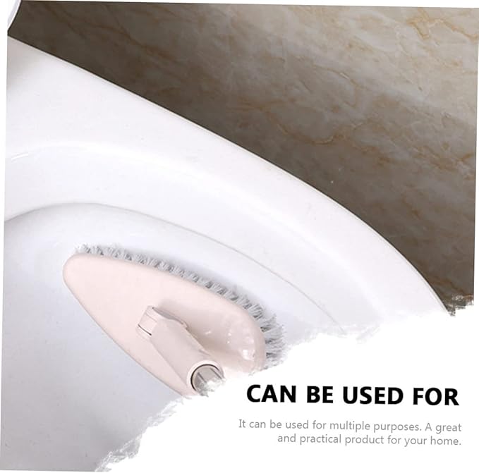 Bathroom Cleaning Brush Handle Ergonomic Rotatable Design for Hard Reach Areas for Floor and Toilet Cleaning Bristles
