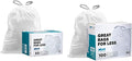 Plasticplace Custom Fit Trash Bags │ simplehuman Code K Compatible │ White Drawstring Garbage Liners 10 Gallon / 38 Liter │ 24.4 x 28 &amp simplehuman Code H Compatible Drawstring Garbage Liners W