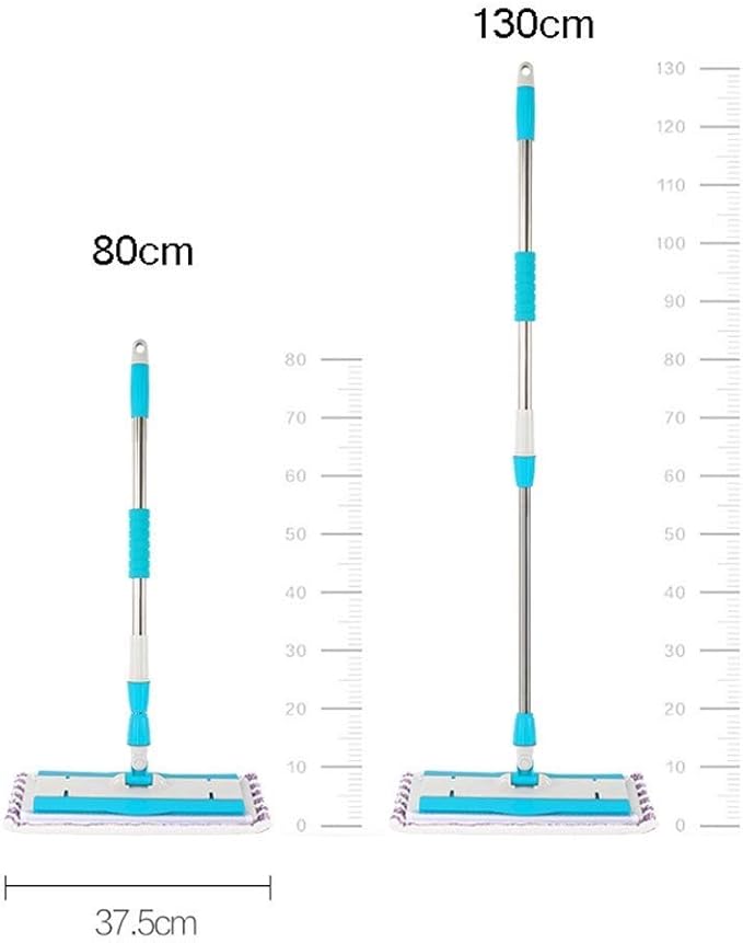 MopMicrofiber Flat  Stainless Steel Handle with Extension Reusable Pads