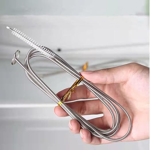 5Pcs Refrigerator Drainage Set with Cleaning Brush Anti Clog Stick and Suction Syringe Hose for Hygienic Fridge Maintenance.