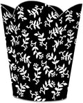 Marye-Kelley WB1524 - White Berry on Black Wastepaper Basket