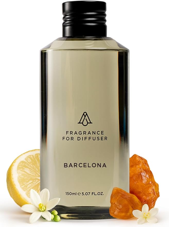 AromaPlan Hotel Home Luxury Scents Barcelona 5.07 Fl Oz (150ml) | Fragrance for Cold Air &amp Waterless Diffuser Oil | Home Luxury &amp Hotel Scent for Aromatherapy-USA MadeBigger Bottle &amp Lo