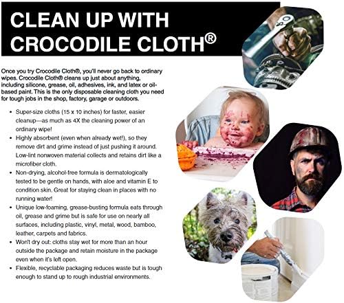 Crocodile Cloth 5900 Original Huge Professional Cleaning Cloths - Pack of 100