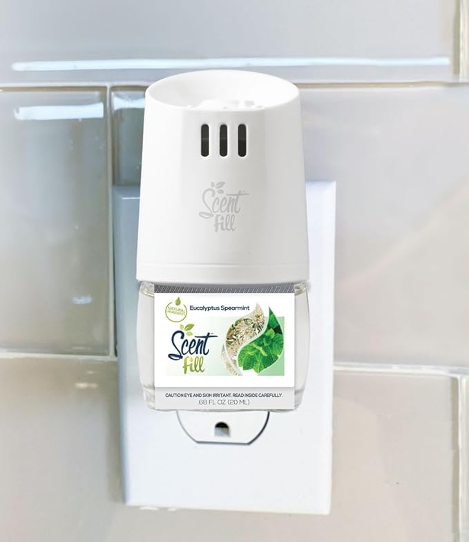 Scent Fill Eucalyptus Spearmint Plug in Air Freshener 4 Scented Oil Refills