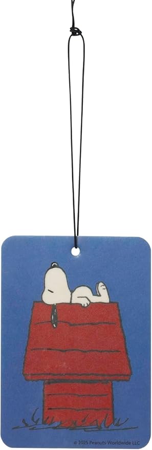 Plasticolor Peanuts Snoopy Doghouse Paper Air Freshener Vanilla scent 6 Pack 12 Fresheners