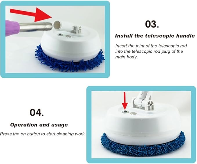 Wireless Electric Water Mop Cleaning Machine Automatic Wet Cleaner 2 in 1 Car Glass Ceiling Doors Windows Home Floor Mops