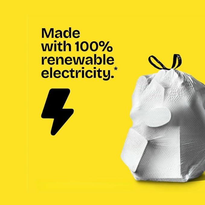 13 Gallon Tall Kitchen Trash Bags with Odor Control Heavy Duty Leak Protection Stretchable Drawstring Bags Fresh Scent Technology 2-Layer Design for Sharp Objects 80 Count