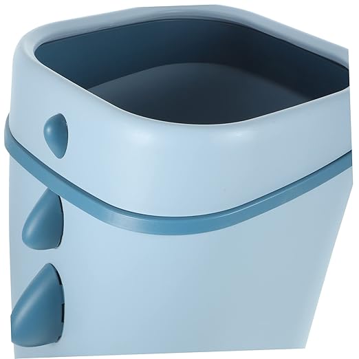 GLEAVI Dinosaur Design Cartoon Trash Can Large Opening Lightweight Plastic Wastebasket for Boy Girl Rooms Living Bathroom and Office Creative Daily Use Trash Bin Blue
