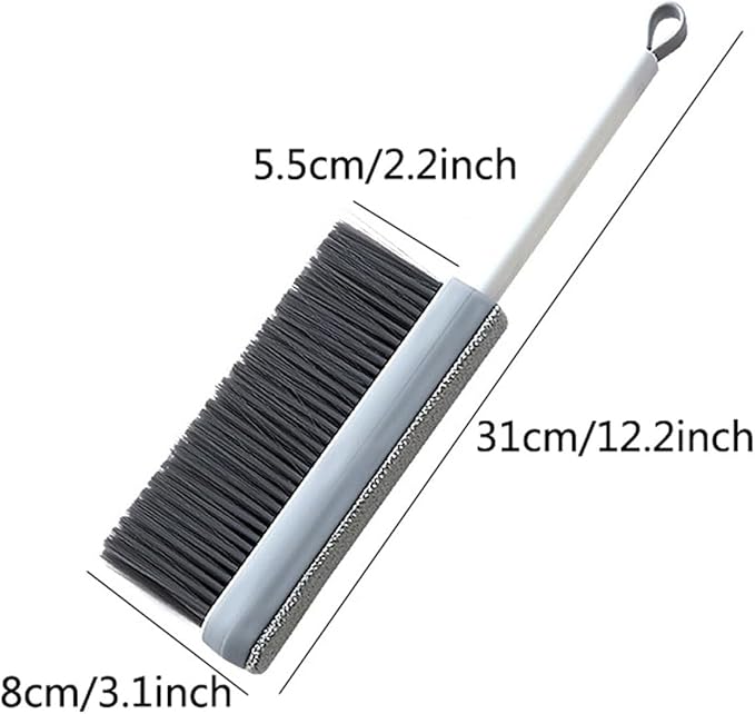 Whisk Broom Hand Held Bench Brush Multi-Functional Double-Sided Bristles Drafting Handle Hand Broom Easy to Carry