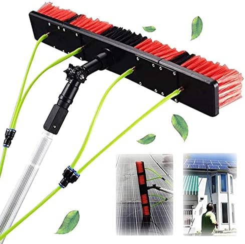 Glass Cleaning Brush Home Water Fed Telescopic Pole Kit Solar Panel Brush Rotating for Photovoltaic PanelCleaning Photovoltaic and Solar Panels 3-12m Window Cleaning Pole Water/Hose Fed Po