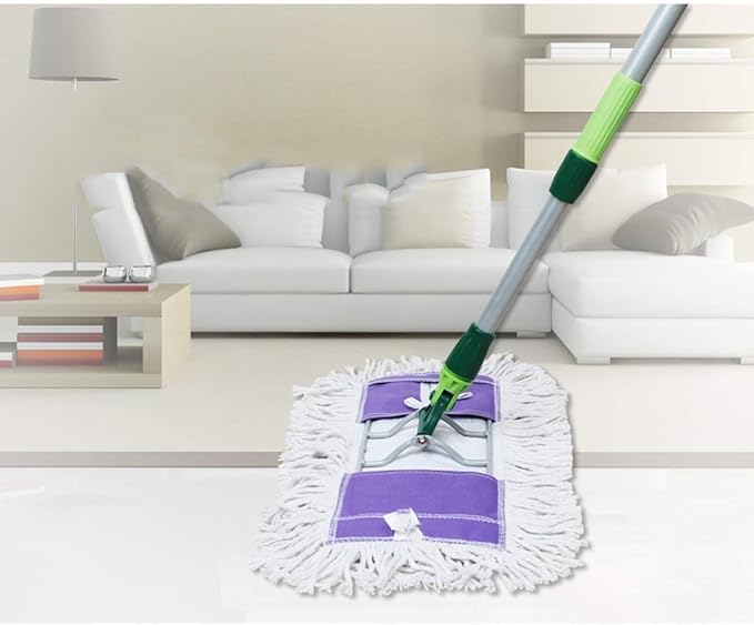Industrial Class Cotton Floor Mop Dry to Attract Dirt Dust or Hardwood Clean Office