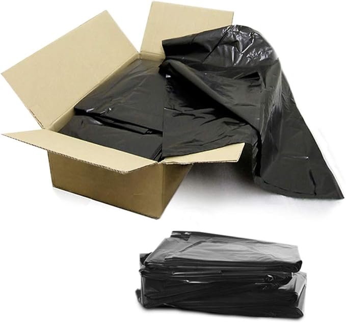 Dualplex 45-48 Gallon Black Trash Bags for Toter 1.5 Mil Garbage Bag 50 Bags Per Case 46 X 54