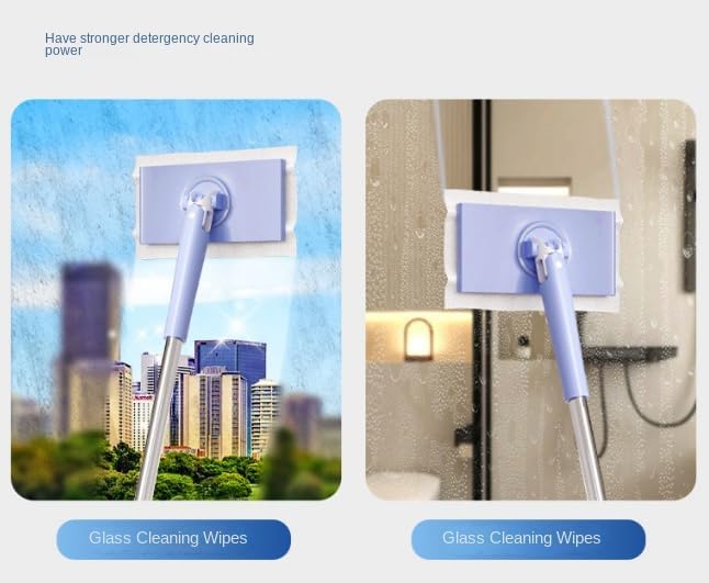 Automatic Cloth Clip mop Bathroom Household Cleaning Board Multifunctional face Towel Dry and Wet Dual-use Expandable 2 Sets (White 2PCS 35.8 inches)