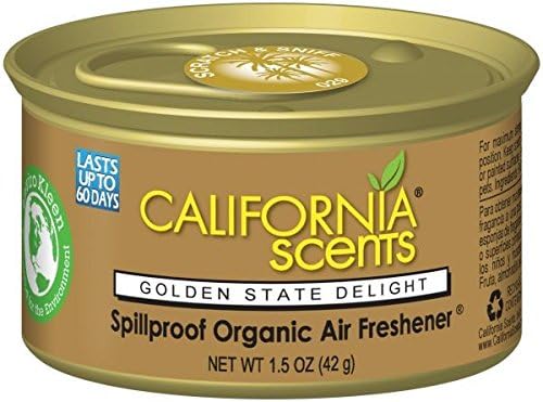 California Scents Spillproof Organic Air Freshener Golden State Delight 1.5 Ounce Canister (Pack of 18)