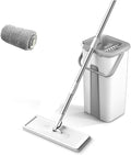 Mop Floor Squeeze with Bucket Flat Rotating for House Home(Bucket-mop-1cloth)