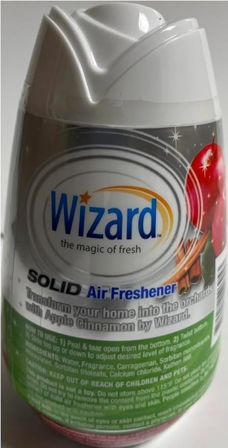 Wizard The Magic of Fresh gel Air Freshener solid air freshener 7.8 oz Apple cinnamon (Pack of 12)