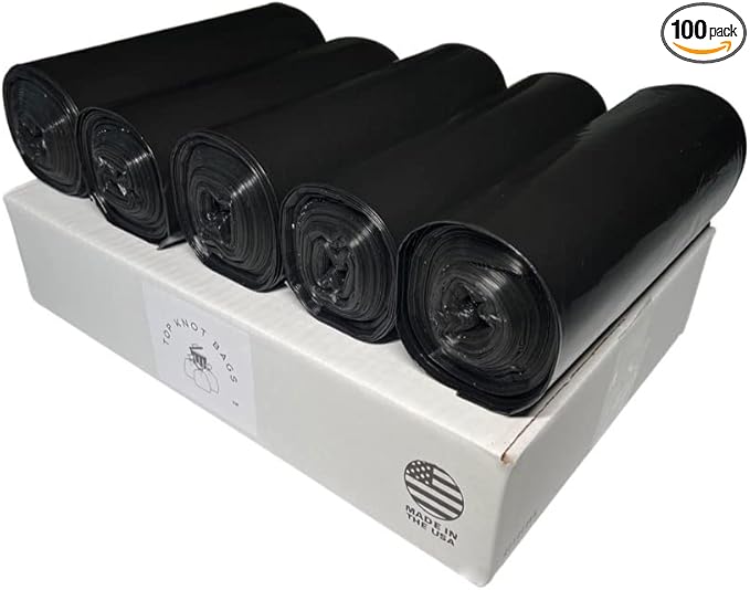 45 Gallon Garbage Trash Bag 40X46 1.5 Mil Black 100 Count Can Liner Bulk 40 Gallon 41 Gallon 42 Gallon 43 Gallon 44 Gallon Made in USA