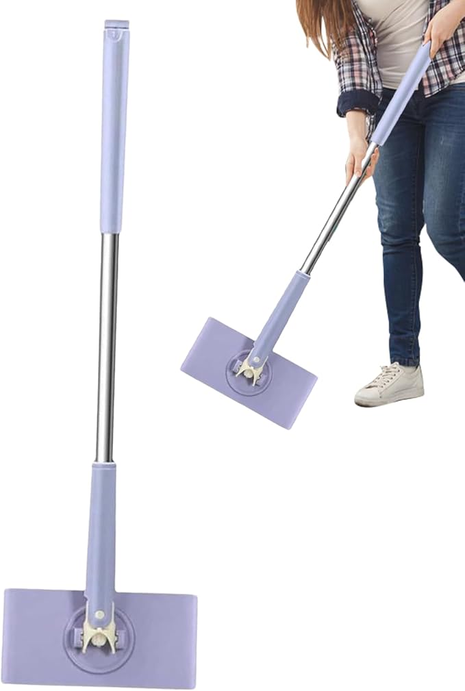 Genérico Portable Mini Mop – Handless Cleaning and Foldable – Mini Desk Mop with 360 Degree Rotation for Desk Tableware Kitchen Bathroom Car Living Room Floor and Home