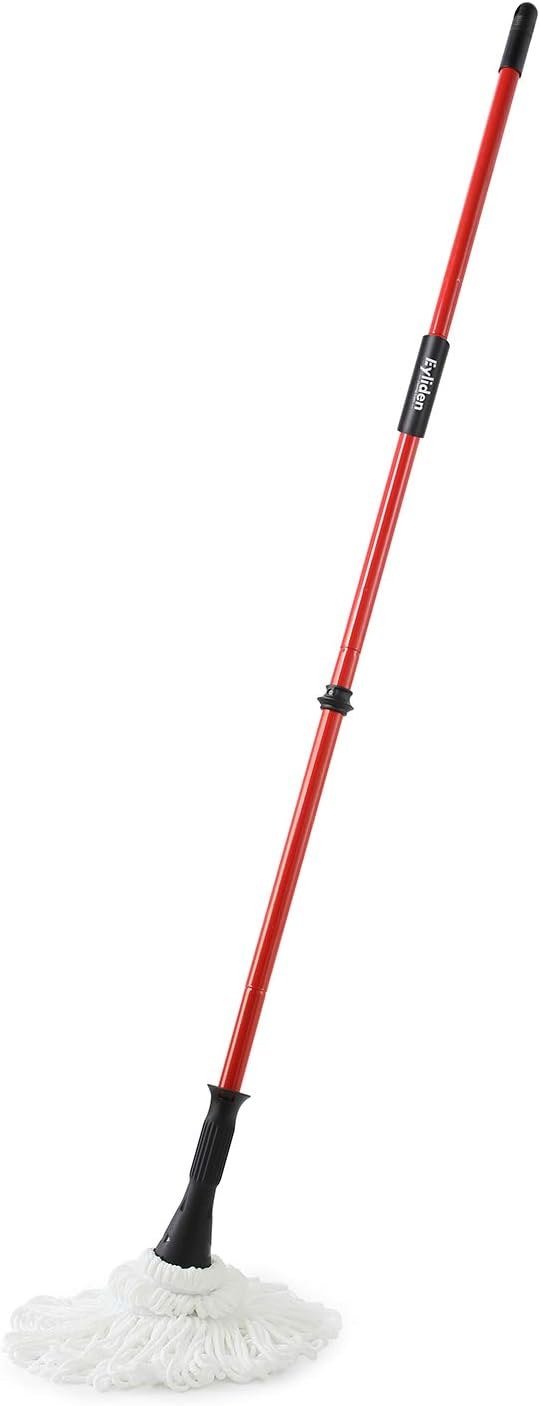 57.5-inch Long Handle self Bending Twist mop Dry and Wet Ultra-fine Fiber Wet mop for Floor Cleaning Commercial and Household Cleaning Hardwood Vinyl Ceramic Tiles etc