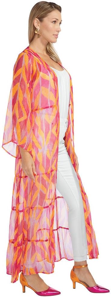 Masseys Sheer Printed Duster